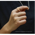 Shangjie oem anillos femmes hommes en acier inoxydable anneaux 18 km plaqués or anneaux cardiaques simples non allergiques